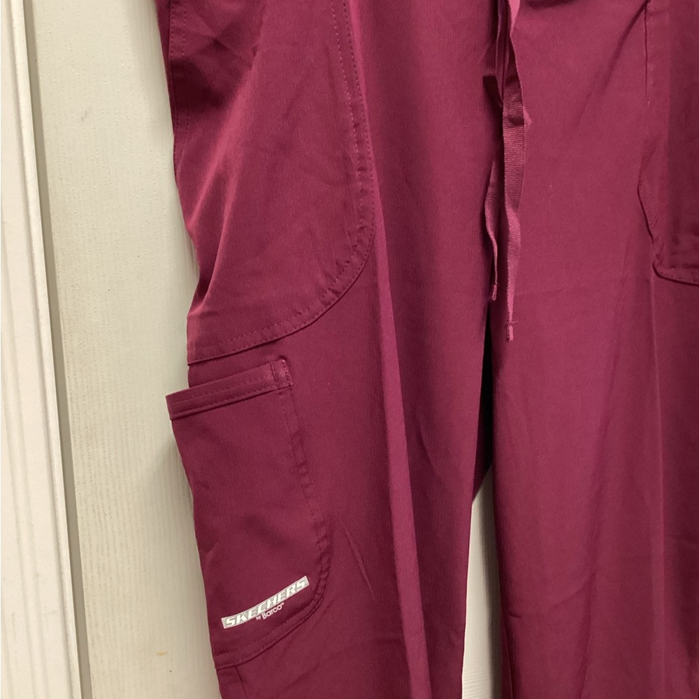 Skechers Barco women’s Srub XL petite pants wine career nurse professional - Picture 2 of 7